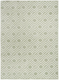 4' X 6' Green Geometric Area Rug
