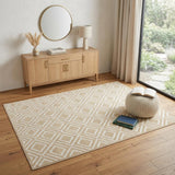 4' X 6' Tan Geometric Area Rug