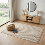 4' X 6' Brown Geometric Area Rug