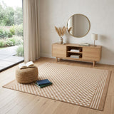 4' X 6' Brown Geometric Area Rug