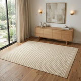 4' X 6' Tan Geometric Area Rug