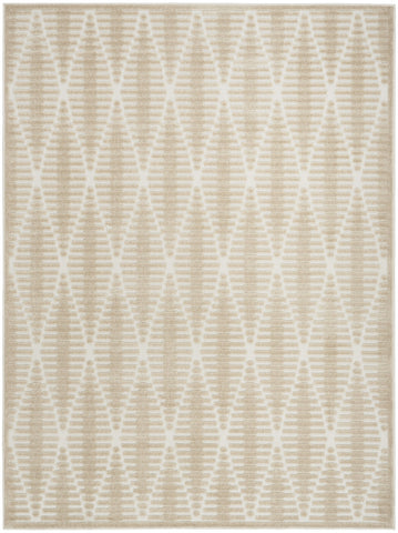 4' X 6' Beige Geometric Area Rug