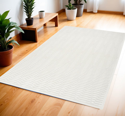 4' X 6' Ivory Geometric Area Rug