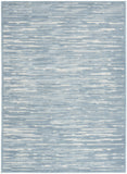 4' X 6' Blue Geometric Area Rug