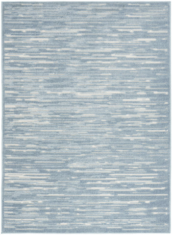 4' X 6' Blue Geometric Area Rug