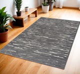 4' X 6' Gray Geometric Area Rug