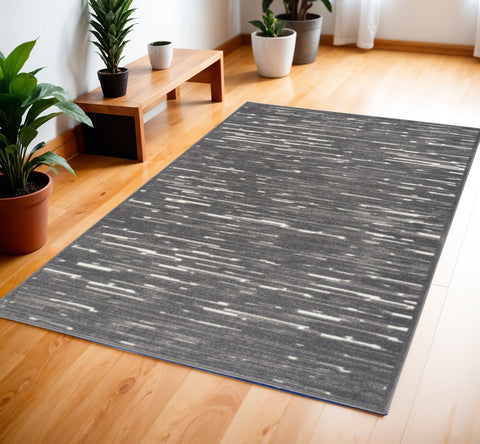 4' X 6' Gray Geometric Area Rug