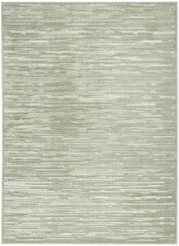 4' X 6' Green Geometric Area Rug