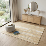 4' X 6' Tan Geometric Area Rug