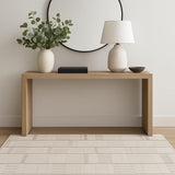4' X 6' Ivory And Gray Geometric Area Rug