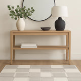 4' X 6' Ivory And Gray Geometric Area Rug