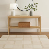 4' X 6' Ivory And Light Taupe Geometric Area Rug