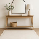 4' X 6' Ivory Geometric Area Rug