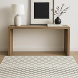 4' X 6' Ivory Geometric Area Rug