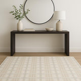 4' X 6' Ivory Tan And Gray Geometric Area Rug