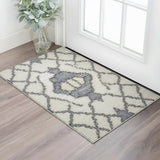 2' X 4' Blue Floral Area Rug