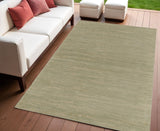 4' X 6' Green And Gold Abstract Indoor Outdoor Area Rug