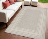 4' X 6' Gray Geometric Indoor Outdoor Area Rug