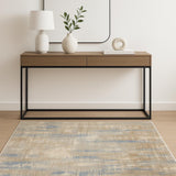4' X 6' Beige Abstract Power Loom Area Rug