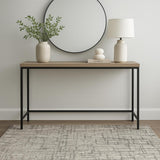 4' X 6' Gray Abstract Power Loom Area Rug