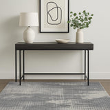 4' X 6' Gray Abstract Power Loom Area Rug