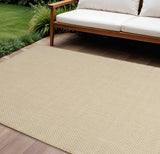 8' X 10' Natural Geometric Indoor Outdoor Area Rug