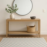 4' X 6' Ivory Checkered Area Rug