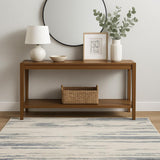 4' X 6' Blue Abstract Area Rug