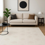 5' X 7' Beige Geometric Power Loom Area Rug