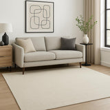 5' X 7' Ivory Geometric Power Loom Area Rug