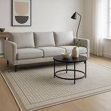 5' X 7' Gray Geometric Power Loom Area Rug