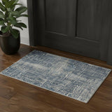 3' X 5' Blue Abstract Power Loom Area Rug