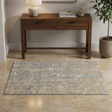3' X 5' Gray Abstract Power Loom Area Rug