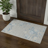 3' X 5' Gray Floral Power Loom Area Rug