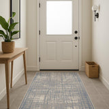 3' X 5' Ivory Abstract Power Loom Area Rug