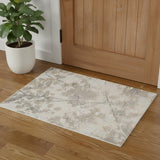 3' X 5' Gray Abstract Power Loom Area Rug