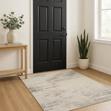 3' X 5' Ivory Abstract Power Loom Area Rug