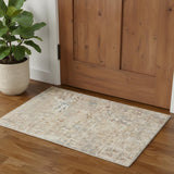 3' X 5' Ivory Abstract Power Loom Area Rug