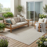 5' X 7' Gray Geometric Indoor Outdoor Area Rug