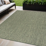 5' X 7' Green Geometric Indoor Outdoor Area Rug