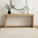 4' X 6' Beige And Ivory Abstract Shag Area Rug
