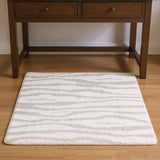 4' X 6' Gray Abstract Shag Power Loom Area Rug