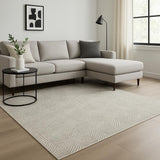 7' X 10' Gray Geometric Area Rug