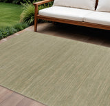 6' X 9' Green And Gold Abstract Indoor Outdoor Area Rug