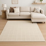 6' X 9' Ivory Geometric Area Rug