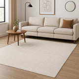 6' X 9' Ivory Geometric Area Rug