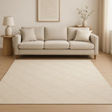 6' X 9' Ivory Geometric Area Rug