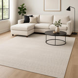 8' X 10' Ivory Abstract Area Rug