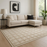 8' X 10' Tan Geometric Area Rug