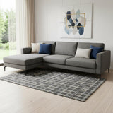 8' X 10' Black Geometric Area Rug